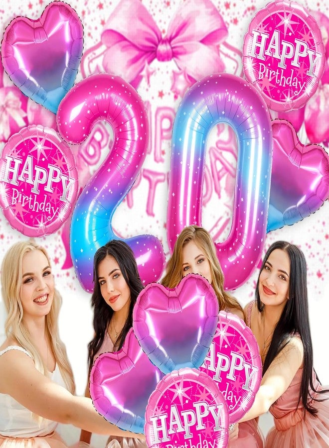 Florisland Gradient Number 5 Balloon for Stitch and Angel Birthday Decorations, 40 inch Big Helium Number Balloons for Girls Birthday Party Celebration Decoration Supplies - Image 3