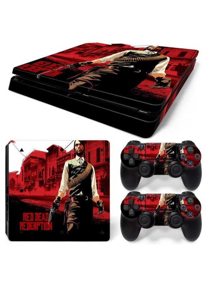 سكين ملصق مطبوع لوحدة تحكم الألعاب ووحدة التحكم لجهاز بلاي ستيشن 4 سليم، مكون من 3 قطع