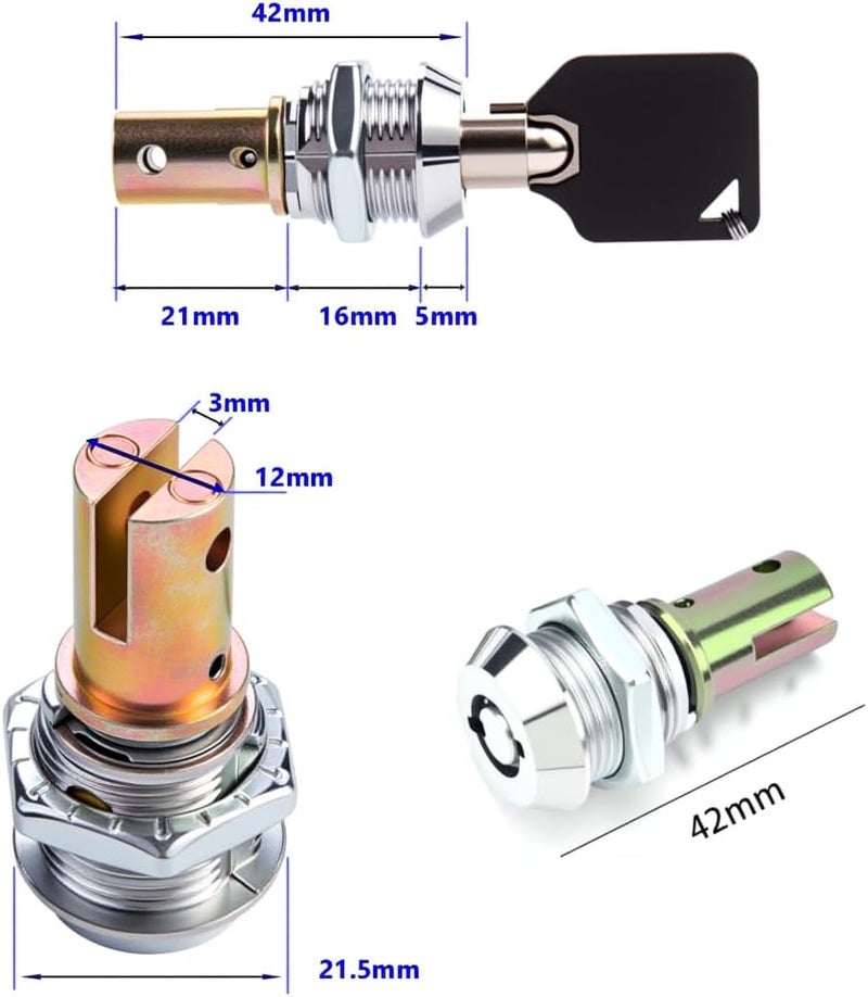 WOOCH Toolbox Lock with Keys — Replacement Lock Compatible with Craftsman Tool Cabinets, Tool Chest, Drawer, and Storage Box — Secure Cabinet Locking System (2 Pack, Keyed Different) - Image 2