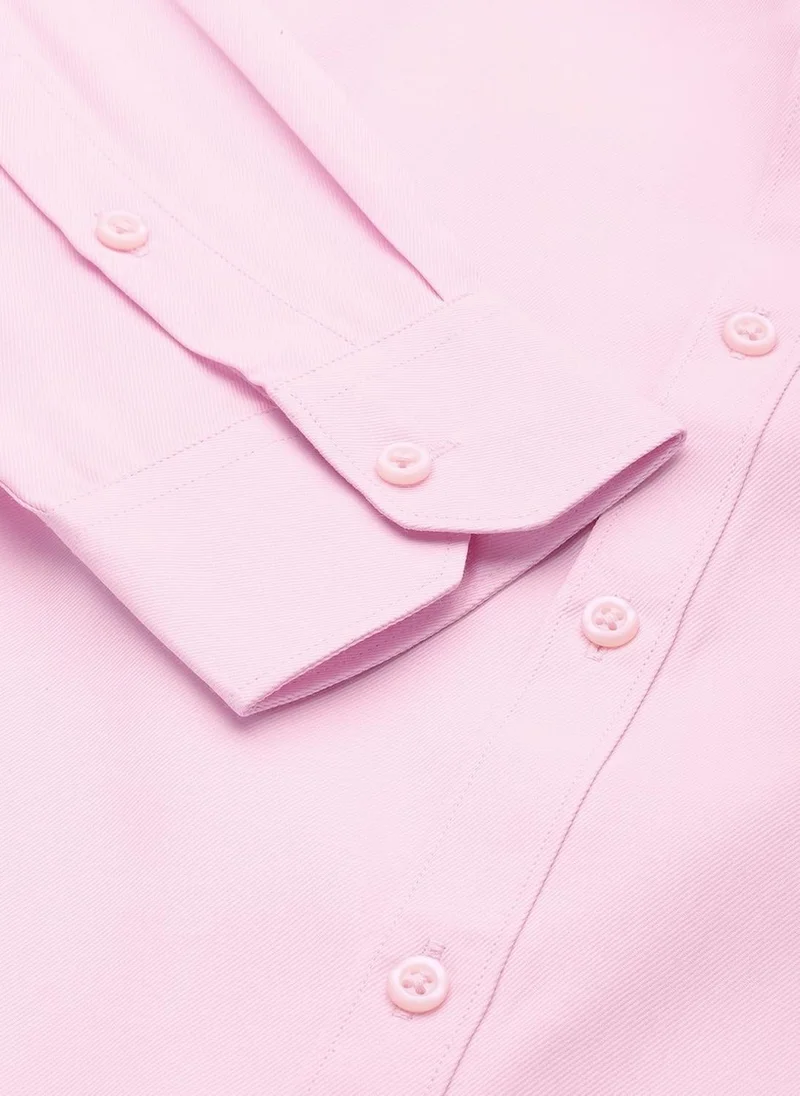 ذا انديان كراج كو Men Slim Fit Solid Full Sleeves Cutaway Collar Formal Shirt