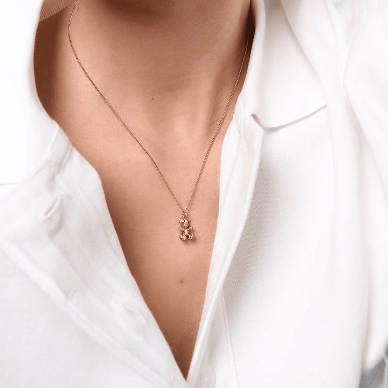 Hey Harper Gold Teddy Bear Pendant For Women Trendy - Bear with Me Necklace 14K Golden PVD Coating Waterproof & Sweatproof Non Tarnish Jewelry Chain Necklaces - Image 2