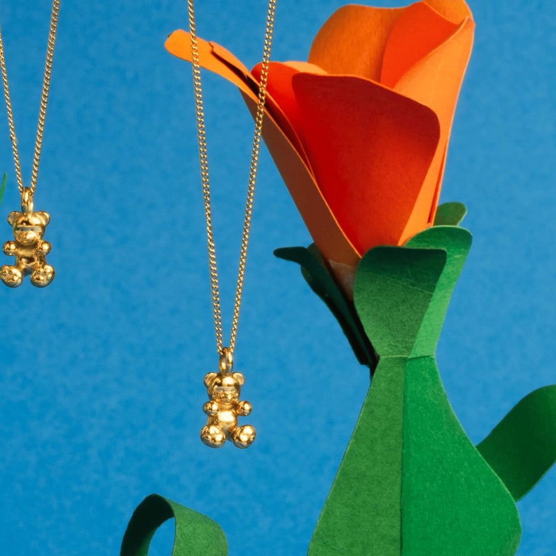 Hey Harper Gold Teddy Bear Pendant For Women Trendy - Bear with Me Necklace 14K Golden PVD Coating Waterproof & Sweatproof Non Tarnish Jewelry Chain Necklaces - Image 5