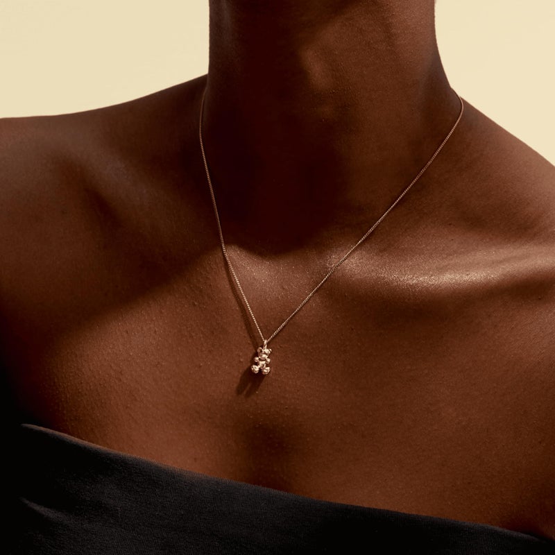 Hey Harper Gold Teddy Bear Pendant For Women Trendy - Bear with Me Necklace 14K Golden PVD Coating Waterproof & Sweatproof Non Tarnish Jewelry Chain Necklaces - Image 3