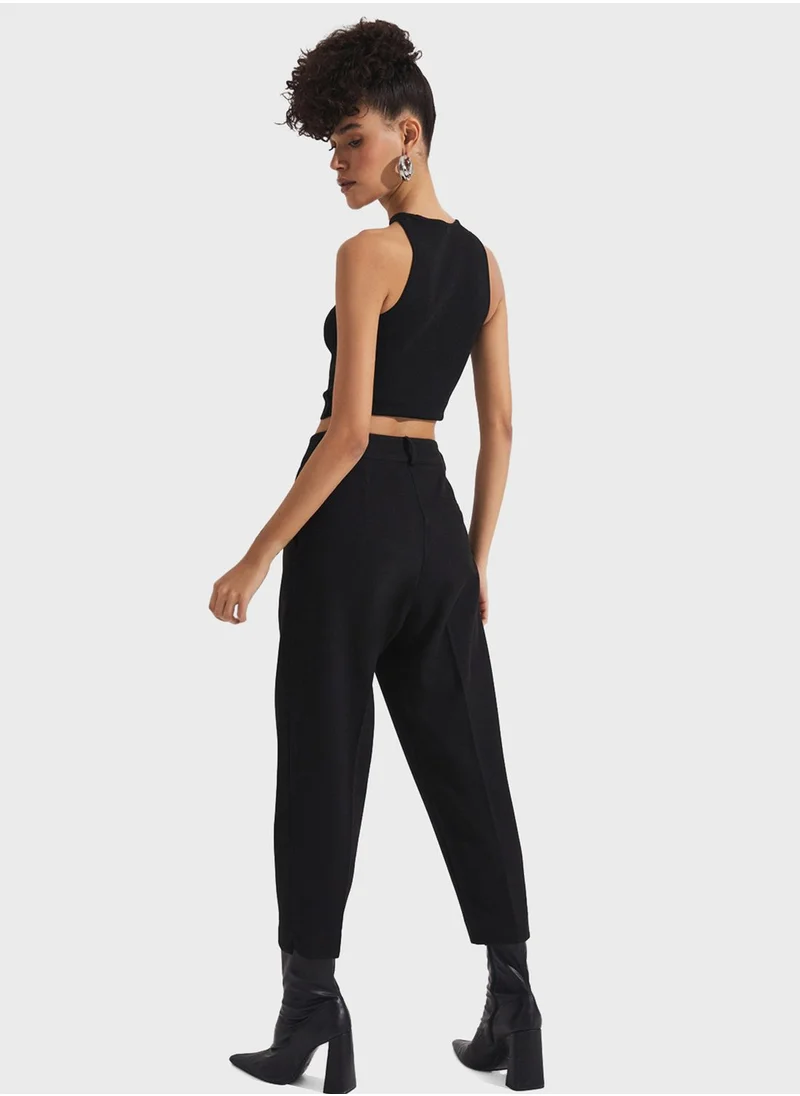 JUNE Pleated High Waist Pants