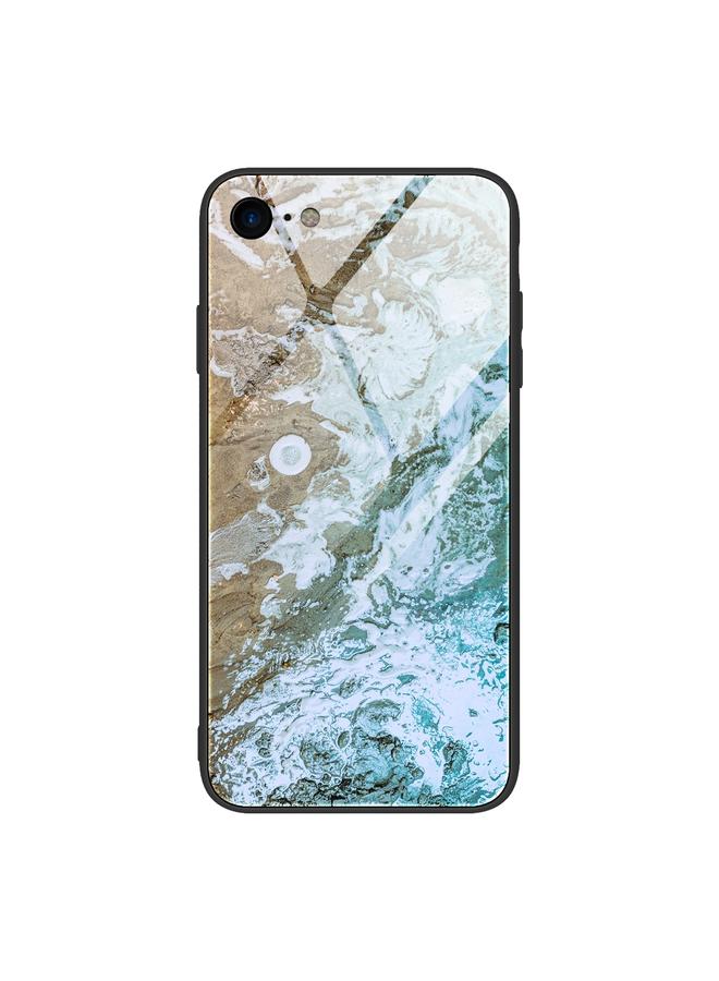 S-TOP Case For iPhone SE 2022 / SE 2020 / 8 / 7 Marble Pattern Glass Protective Case - Image 1