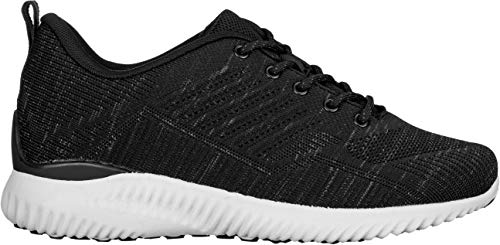 CALTO Men's Invisible Height Increasing Elevator Shoes - Black/Grey Ultra Lightweight Sporty Sneakers - 2.6 Inches Taller - Q212 - Size 8 D(M) US - Image 1