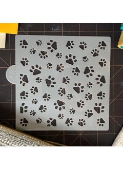 Designer Stencils Mini Dog Paws Allover Cookie and Craft Stencil CM007 by Designer Stencils  - Image 3