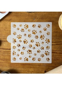 Designer Stencils Mini Dog Paws Allover Cookie and Craft Stencil CM007 by Designer Stencils  - Image 2