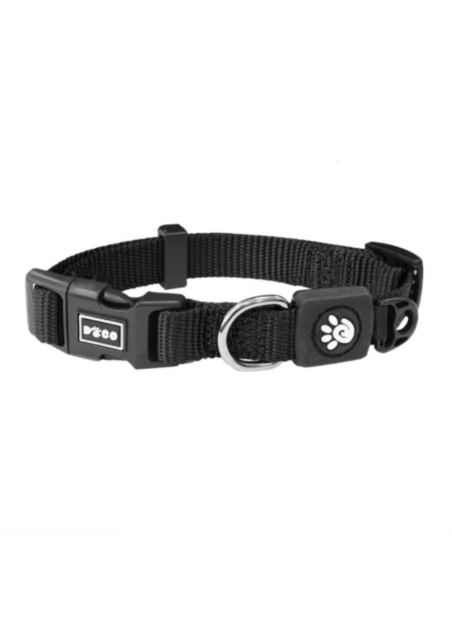 Doco Signature Nylon Adjustable Dog Collar Black - S - Image 1
