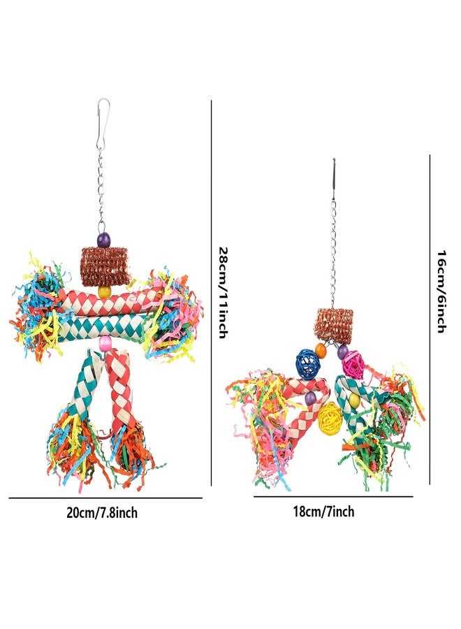 LifeIdeas Bird Shredding Toys, 5PCS Parrot Chewing Toys Corn Cob, Colorful Bird Foraging Toys for Small Medium Parrots Parakeets, Conures, Cockatiel, Lovebirds - Image 3