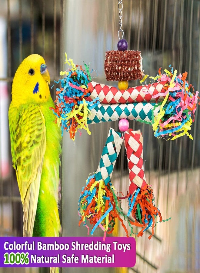 LifeIdeas Bird Shredding Toys, 5PCS Parrot Chewing Toys Corn Cob, Colorful Bird Foraging Toys for Small Medium Parrots Parakeets, Conures, Cockatiel, Lovebirds - Image 4