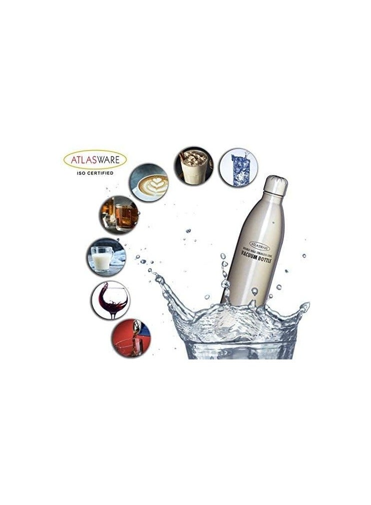 Atlasware Stainless Steel Vacuum Bottle Grey 500ml - Image 2