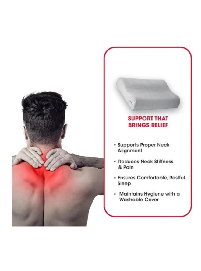 LifeWear Memory Foam Cervical Pillow for Neck Pain Relief Cervical Pillow - Image 2