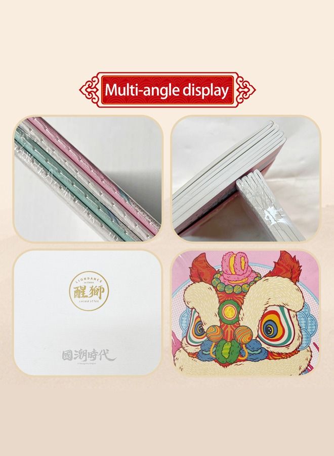 XIANGYU 4-Pieces A5 Stitched Stamping Softcover Journal School Notebook Students  - Image 5