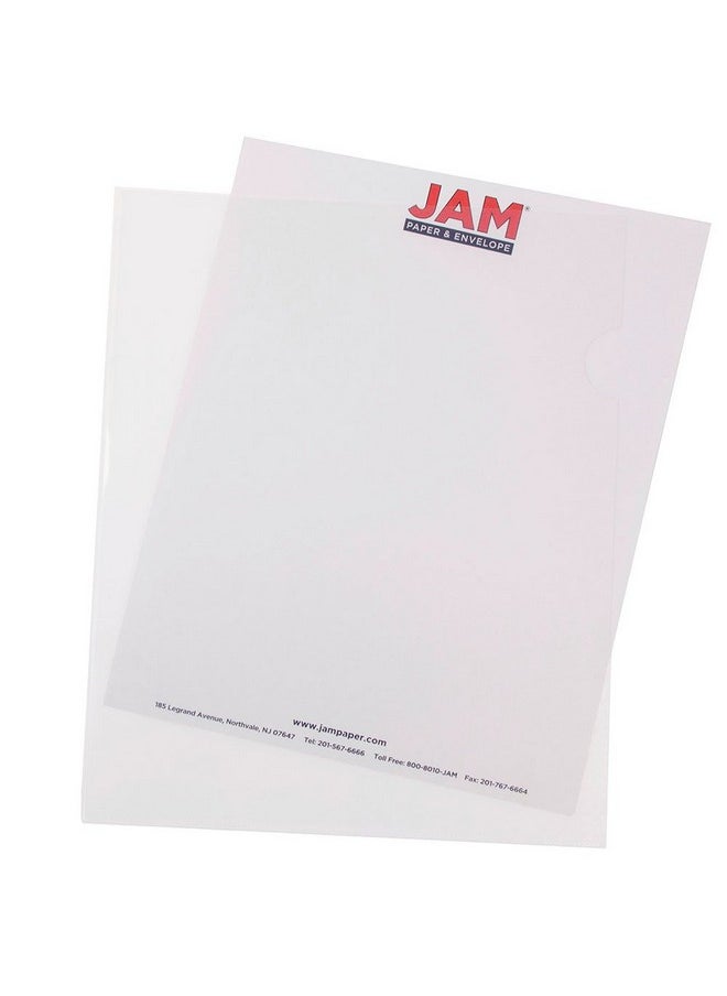 JAM Paper Plastic Sleeves - Letter Sized - 9 X 11 1/2 - Clear Project Pockets - 12 Page Protectors/Pack  - Image 1