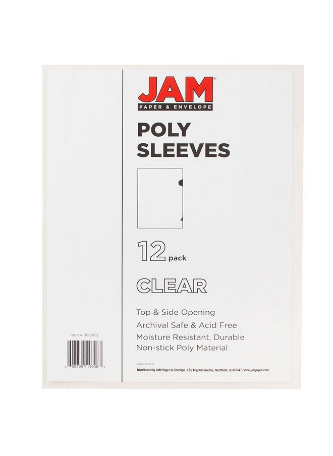JAM Paper Plastic Sleeves - Letter Sized - 9 X 11 1/2 - Clear Project Pockets - 12 Page Protectors/Pack  - Image 2