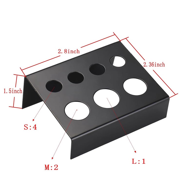 SHIELD PLUS SHIELD PLUS Ink Cup Holder Stand 7 Holes Metal Pigment Cap Holder With Tattoo Inkcup Small 50PCSMedium 50PCS Large With Base 25PCS - Image 2