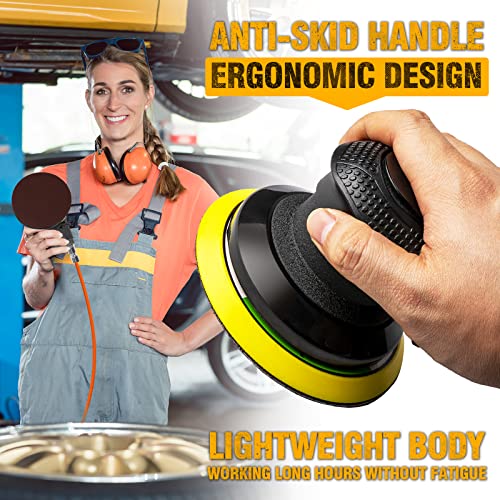 Autolock 6 Inches Air Random Orbital Sander, Pneumatic Palm Car Sanders For Wood Polisher Metal, Auto Body Work, Da Sanders, Dual-action Sander(1pcs) - Image 3