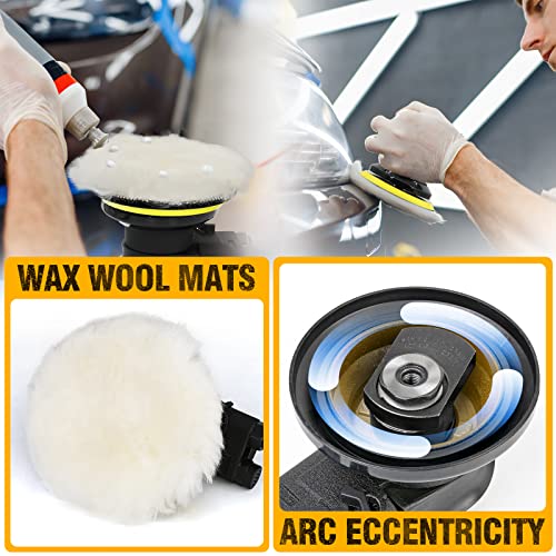 Autolock 6 Inches Air Random Orbital Sander, Pneumatic Palm Car Sanders For Wood Polisher Metal, Auto Body Work, Da Sanders, Dual-action Sander(1pcs) - Image 5