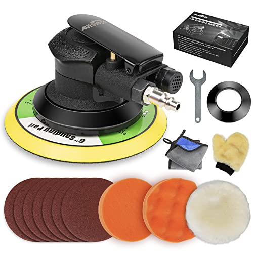 Autolock 6 Inches Air Random Orbital Sander, Pneumatic Palm Car Sanders For Wood Polisher Metal, Auto Body Work, Da Sanders, Dual-action Sander(1pcs) - Image 1