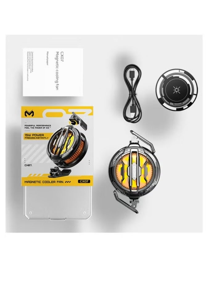 Memo CX07 Cell Phone Magnetic Cooler Fan – Fast Cooling Semiconductor for Smartphones & Tablets, Magnetic Attachment, Ideal for Gaming, Reduces Overheating, Enhances Performance. Compact & Portable - Image 3