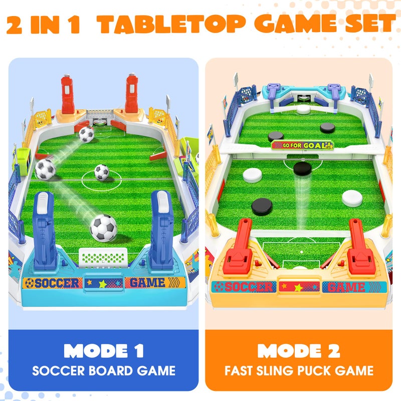 RIANEAN Mini Soccer Board Game for Kids, Birthday Christmas Soccer Gifts for 3 4 5 6 7 8-12 Year Old Boys, Football Table Toys, Pinball Interactive Sports Game for Indoor, Home Party, Family, Playroom, Travel - Image 2
