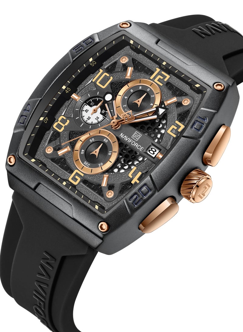 NAVIFORCE New Design Fumed Silica Quartz Chronograph Wrist Watch For Men NF8052 B/RG/B - Image 2