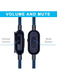 KASTWAVE سلك بديل لسماعة أسترو A10 A30 A40 A50، كابل مع تحكم في الصوت ووظيفة كتم الصوت، 2.0 متر 6.5 قدم، كابل متين مضفر متوافق مع بلاي ستيشن 4 PS4 عبر جاك 3.5 مم  - Image 3