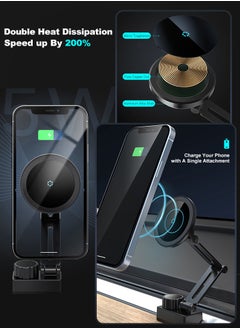 Perfii Alloy Phone Holder for Tesla Model 3 Model Y, Magnetic Car Vent Holder Compatible with iPhone 15 14 13 12 Pro Max Plus Mini and All Phone - Tesla Accessories  - Image 4