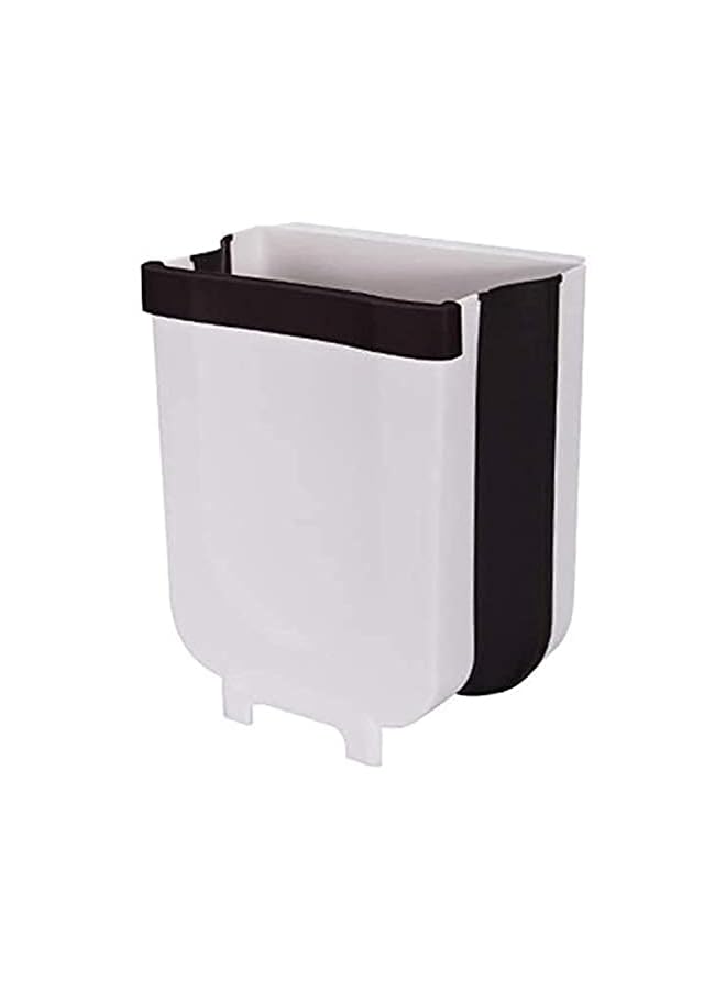 SHOWAY Hanging Trash Can Small Foldable Trash Can Trash Can For Kitchen Cabinet Door Hanging Trash Holder For Bathroom Bedroom Office Car And Kitchen9L Capacity White  - Image 2