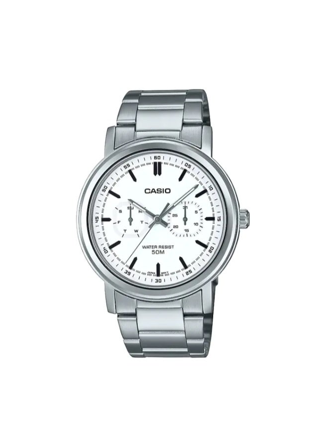 ساعة يد رجالية ستانلس ستيل بعقارب -- -  مم