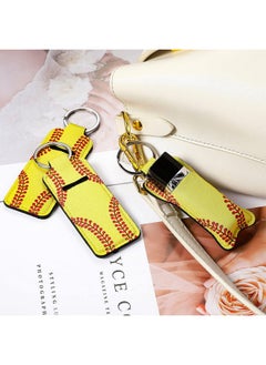 Patelai 20 Pieces Softball Lipstick Holder Keychain Lipstick Balm Holder Keychain Clipon Lipstick Sleeve Pouch Lip Balm Holster Pouch Suitable For Lipstick Tracker  - Image 3