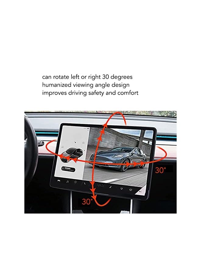 PROMASS - Rotating Screen Swivel Mount for Tesla Model 3 Model Y 2017-2022, Center Console Navigation Screen Rotating Holder Kit, 30° Swivel GPS Navigation Stand - Image 1