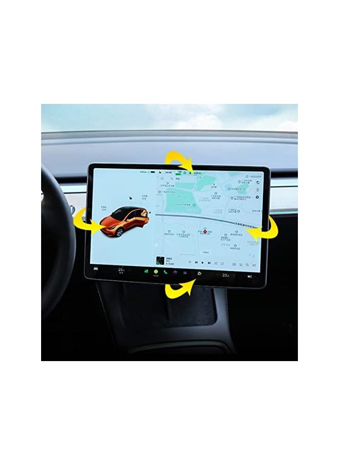 PROMASS - Rotating Screen Swivel Mount for Tesla Model 3 Model Y 2017-2022, Center Console Navigation Screen Rotating Holder Kit, 30° Swivel GPS Navigation Stand - Image 1