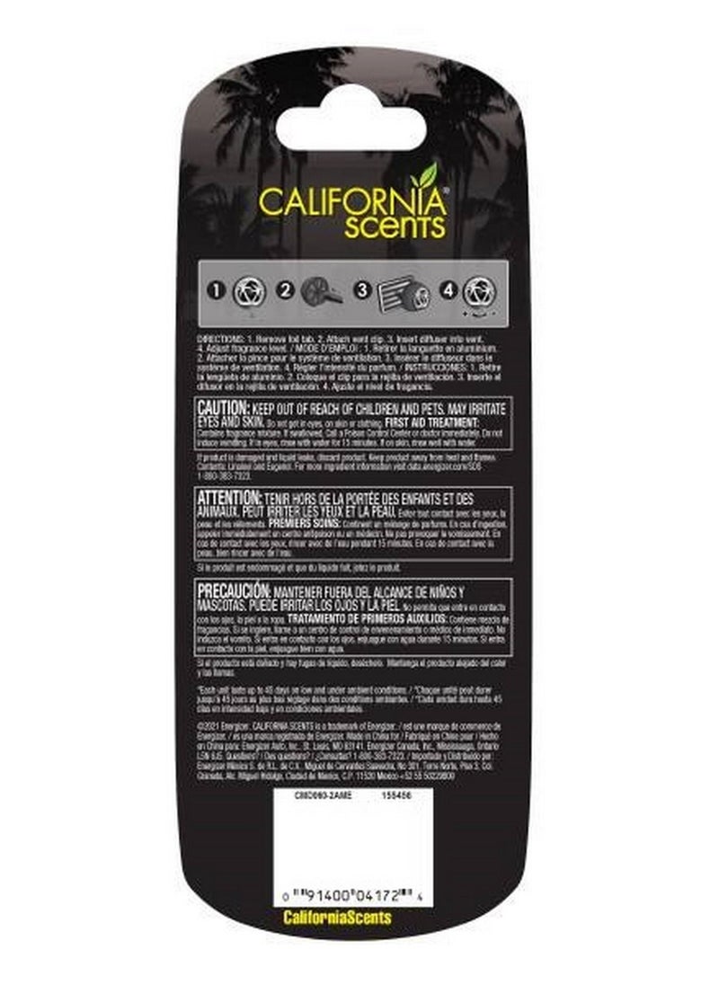 California Scents Mini Diffuser Vent Clip Air Freshener Ice Scent  - Image 2