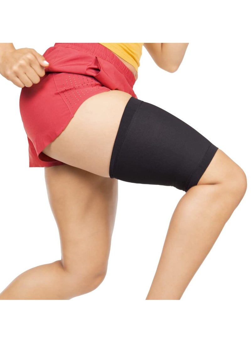 Suntown Compression Thigh Sleeve Leg Hamstring Support Wrap Brace for Men and Women Torn or Pulled Hamstring Sore Muscle Crs Recovery Relief Elastic Anti Slip - Image 1