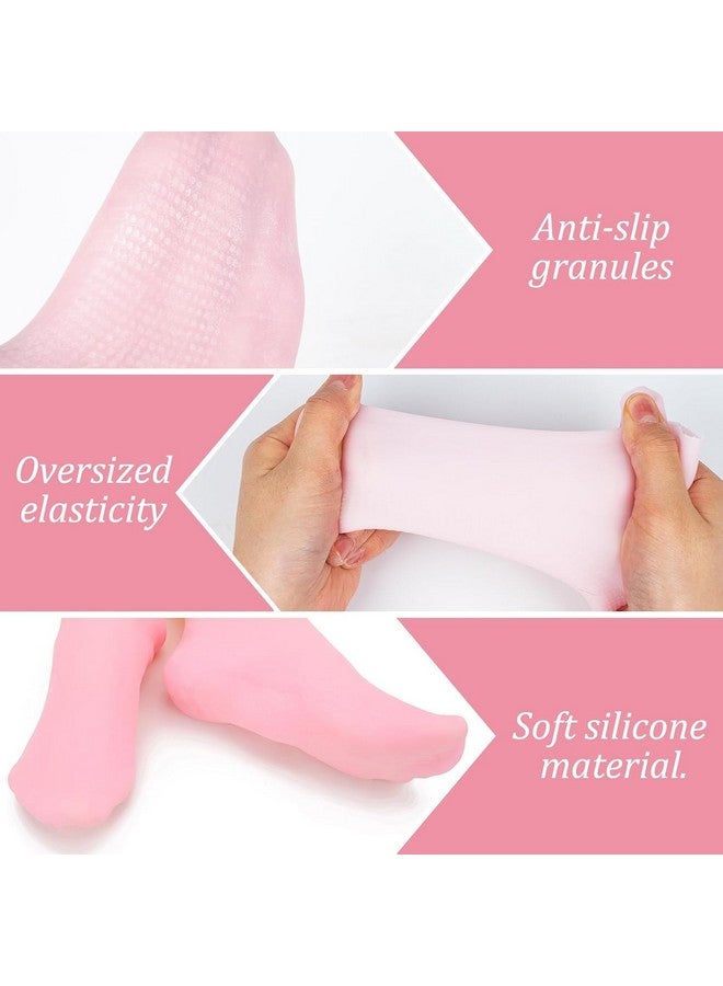 Calyrex Silicone Socks for Women Soft Gel Aloe Socks Anti-Slip Moisturizing Foot Socks for Repairing Dry Feet Cracked Heel and Softened Calluses Keratinized Foot Cover Foot Care Foot Film (2 Pairs) - Image 3