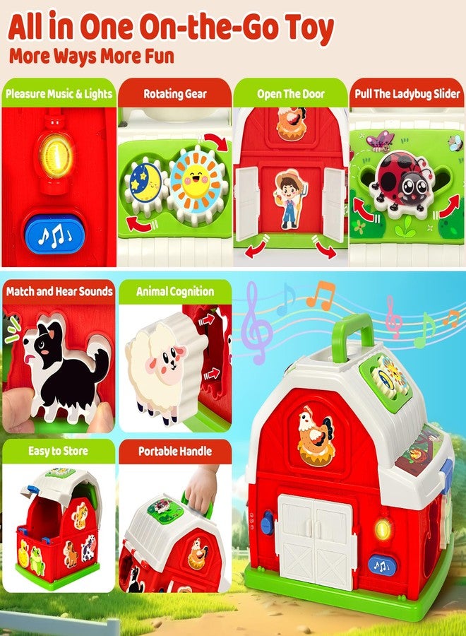 KIZZYEA Montessori Toys for 1 2 3 Year Old Boys Girls, Musical Barn Farm Animal set for Toddler, Shape Sorting Educational Toy for Baby 12-18 Month, Learning Fine Motor Skills, Christmas Birthday Easter Gifts - Image 2