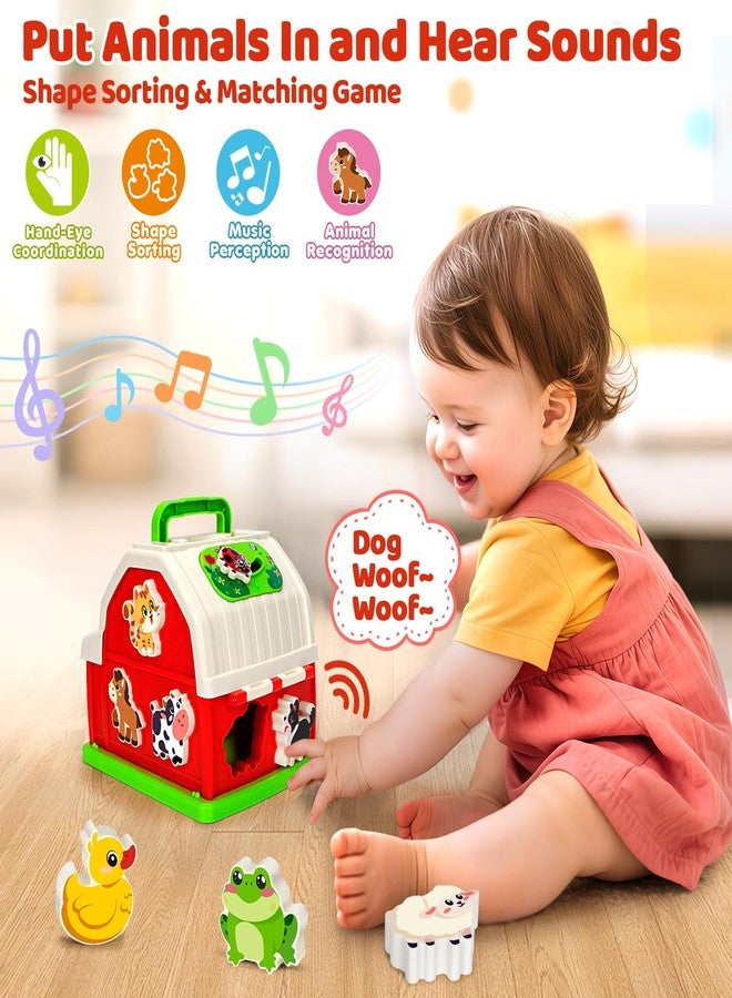 KIZZYEA Montessori Toys for 1 2 3 Year Old Boys Girls, Musical Barn Farm Animal set for Toddler, Shape Sorting Educational Toy for Baby 12-18 Month, Learning Fine Motor Skills, Christmas Birthday Easter Gifts - Image 3