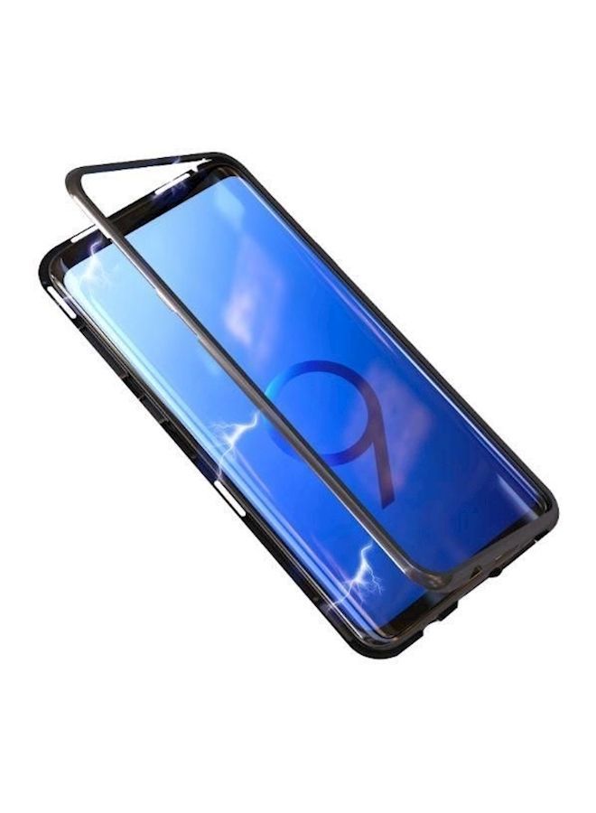 NIBEMINENT Protective Flip Cover For Samsung Galaxy S9 Black/Clear
