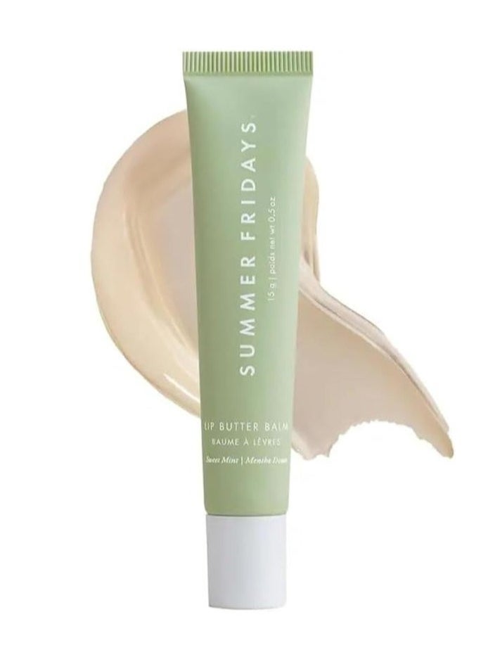 SUMMER FRIDAYS Summer Fridays Lip Butter Balm - Conditioning Lip Mask and Lip Balm for Instant Moisture, Shine and Hydration - Sheer-Tinted, Soothing Lip Care - Sweet Mint (.5 Oz)  - Image 1