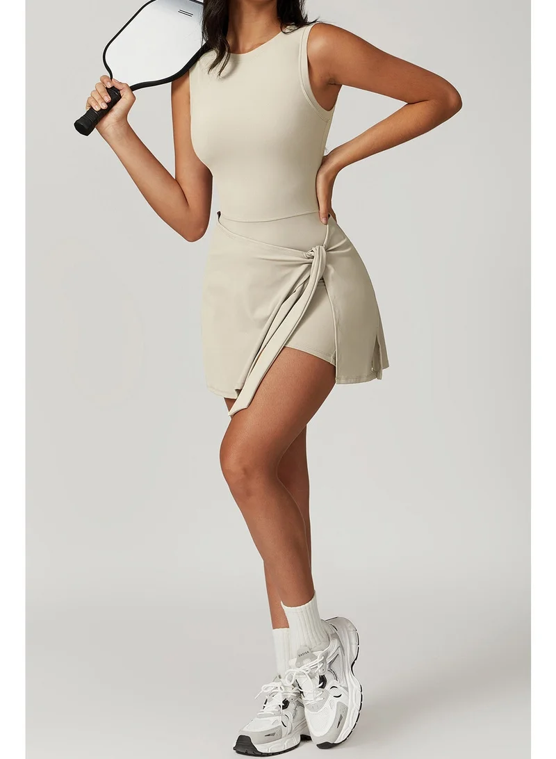 SVL SVL Play&Party Dress with Inner Shorts Oat Milk