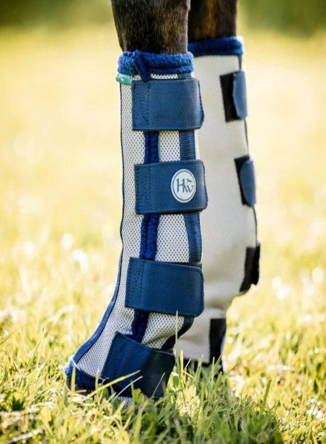 Horseware Flyboots Horse Silver/Navy