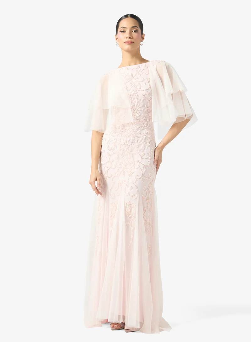 Namshi X Embellished Mermaid Cut Evening Dress