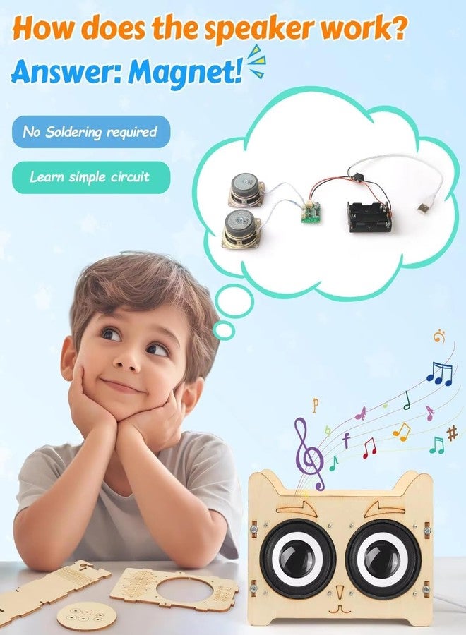 كيت 4 كيوريس مجموعة مكبر صوت بلوتوث Kit4Curious® يمكنك تركيبها بنفسك | اصنع مكبر صوت لاسلكي خاص بك | مجموعة إلكترونيات تعليمية STEM | مجموعة مشروع علمي لنظام موسيقى محمول - Image 3