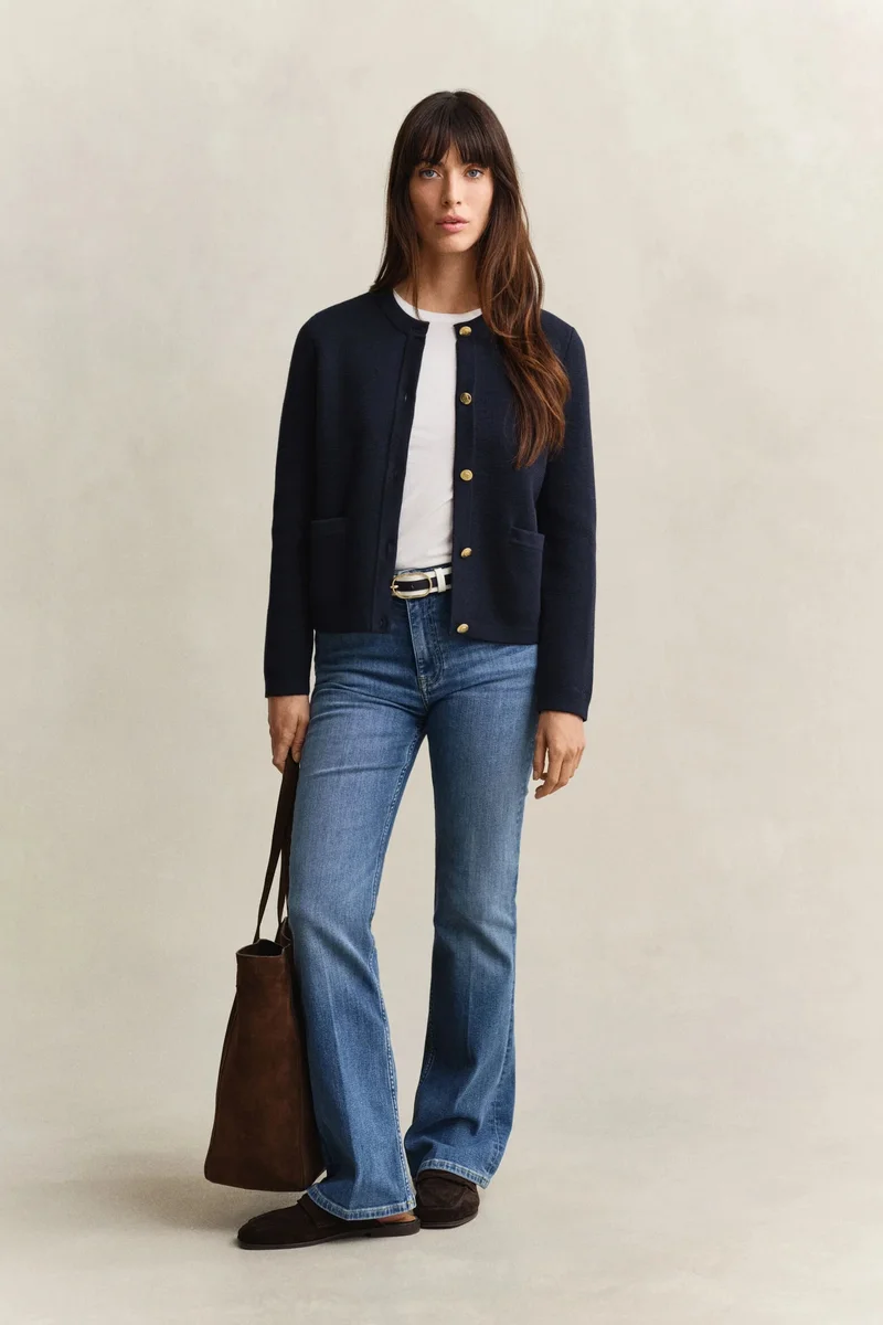 غانت Cotton Knit Jacket