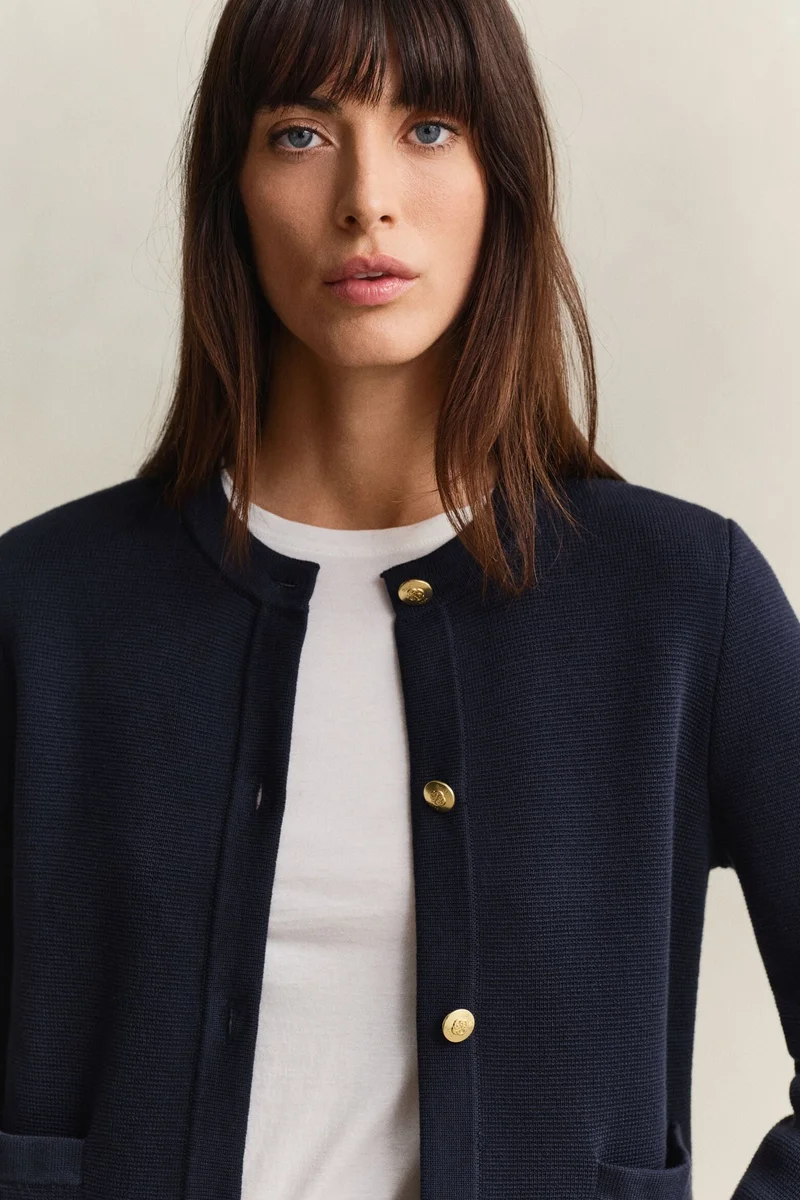 GANT  Cotton Knit Jacket for Women | Best Price UAE