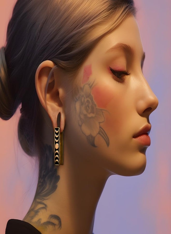 ERKUOO 2PCS Ear Weights for Stretched Tapers Ear Hangers Heavy Hook for Ear Dangle Plugs Tunnels Ear Piercing Gauges Jewelry 8g 2g 0g 5/8", 2g=6mm, Metal, sandstone - Image 2