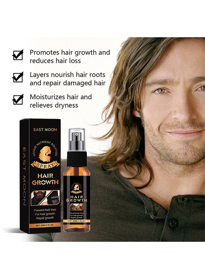 East Moon Hair Growth Spray,Biotin Hair & Beard Growth Booster Spray, Hair Regrowth Serum for Men & Women – Enhance Thicker, Fuller Hair and Beard, Ideal for Hair Loss and Thinning Treatment 30ml - Image 5
