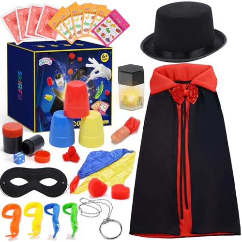 Skirfy Magic KitMagician Costume for Pretend Play Magic Tricks for Kids Age 68 Magic Set for Beginners Boys Girls Birthday Gift 6 7 8 9 10 11 12 - Image 1